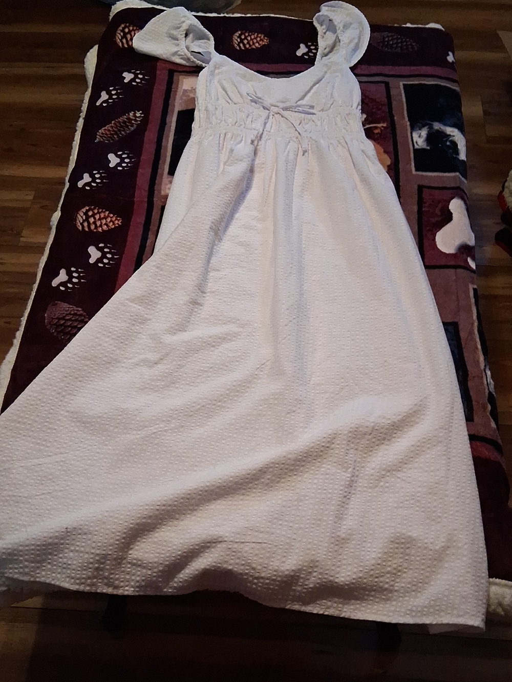SO White Empire-Waist Maxi Dress with Bow